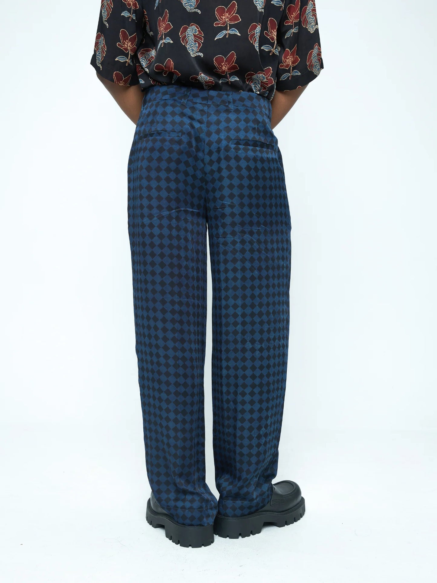 Indigo Checkered Pants