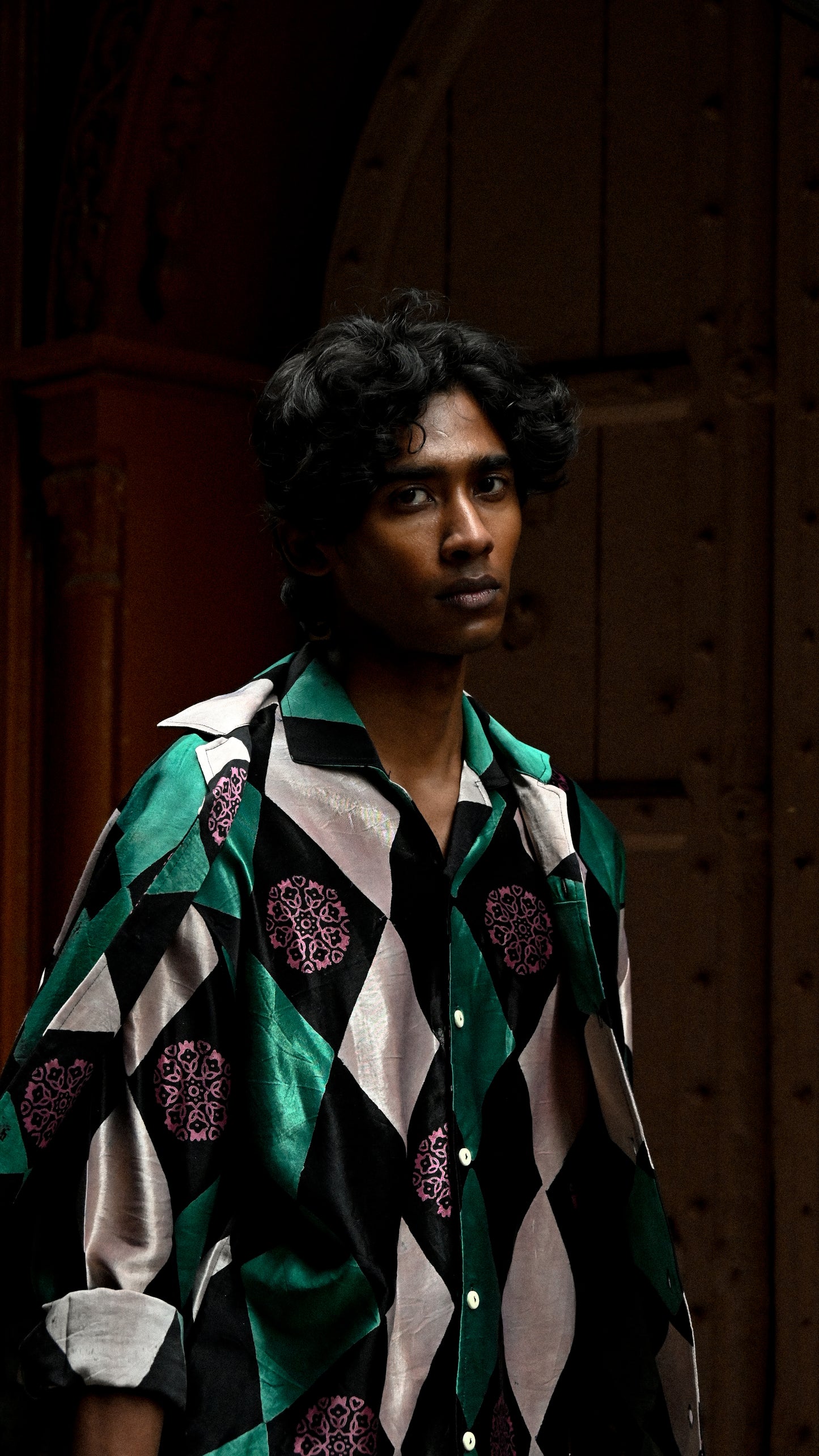 Disco Ajrakh Block-Printed Shirt