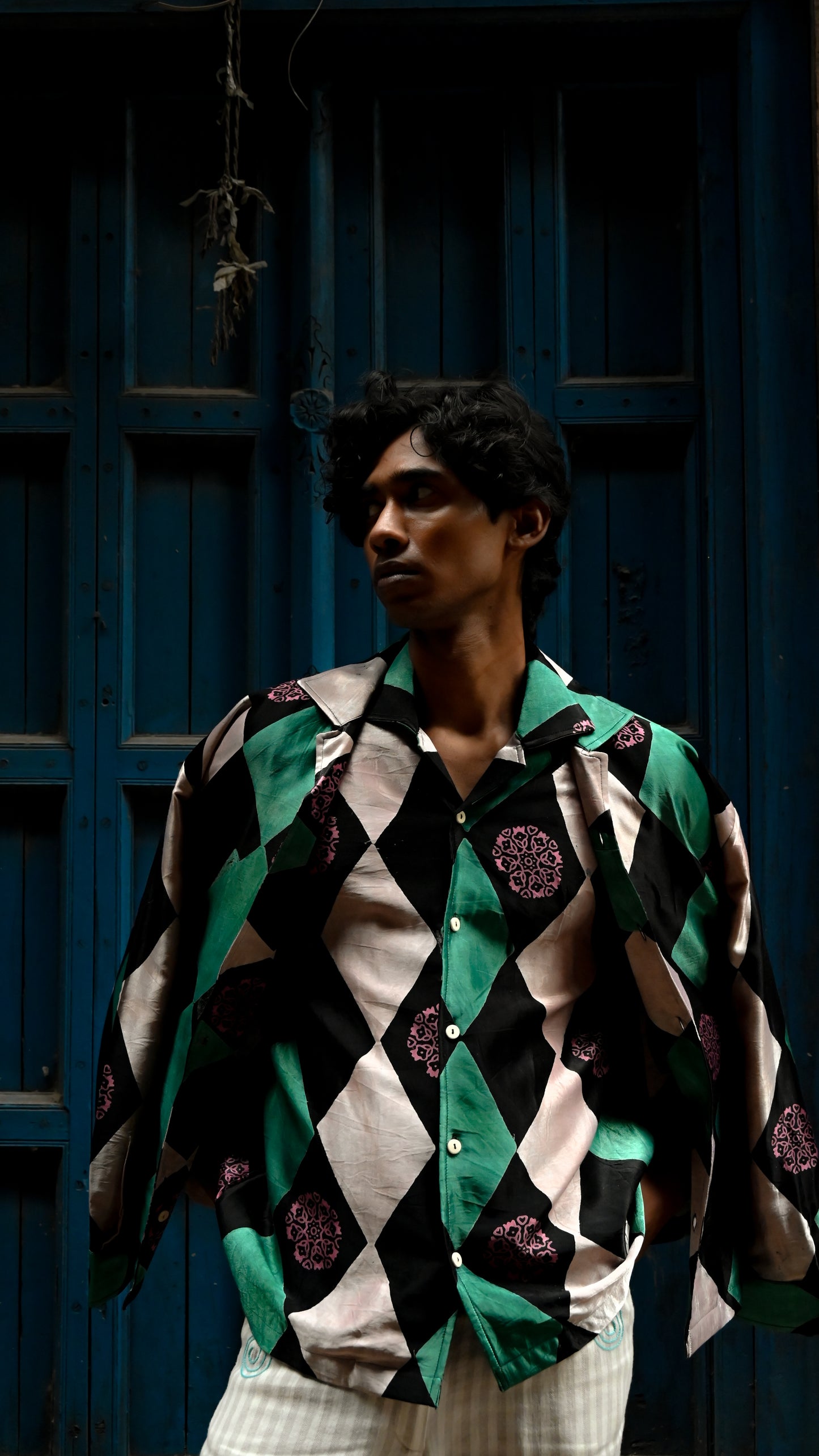 Disco Ajrakh Block-Printed Shirt