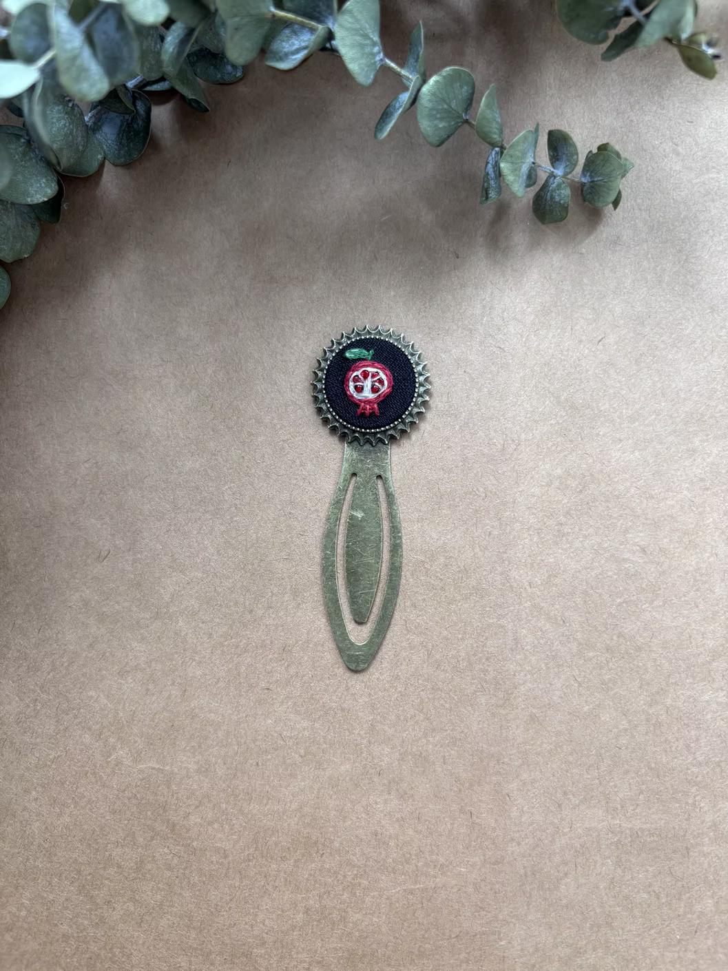 Hand Embroidered Clip Bookmark