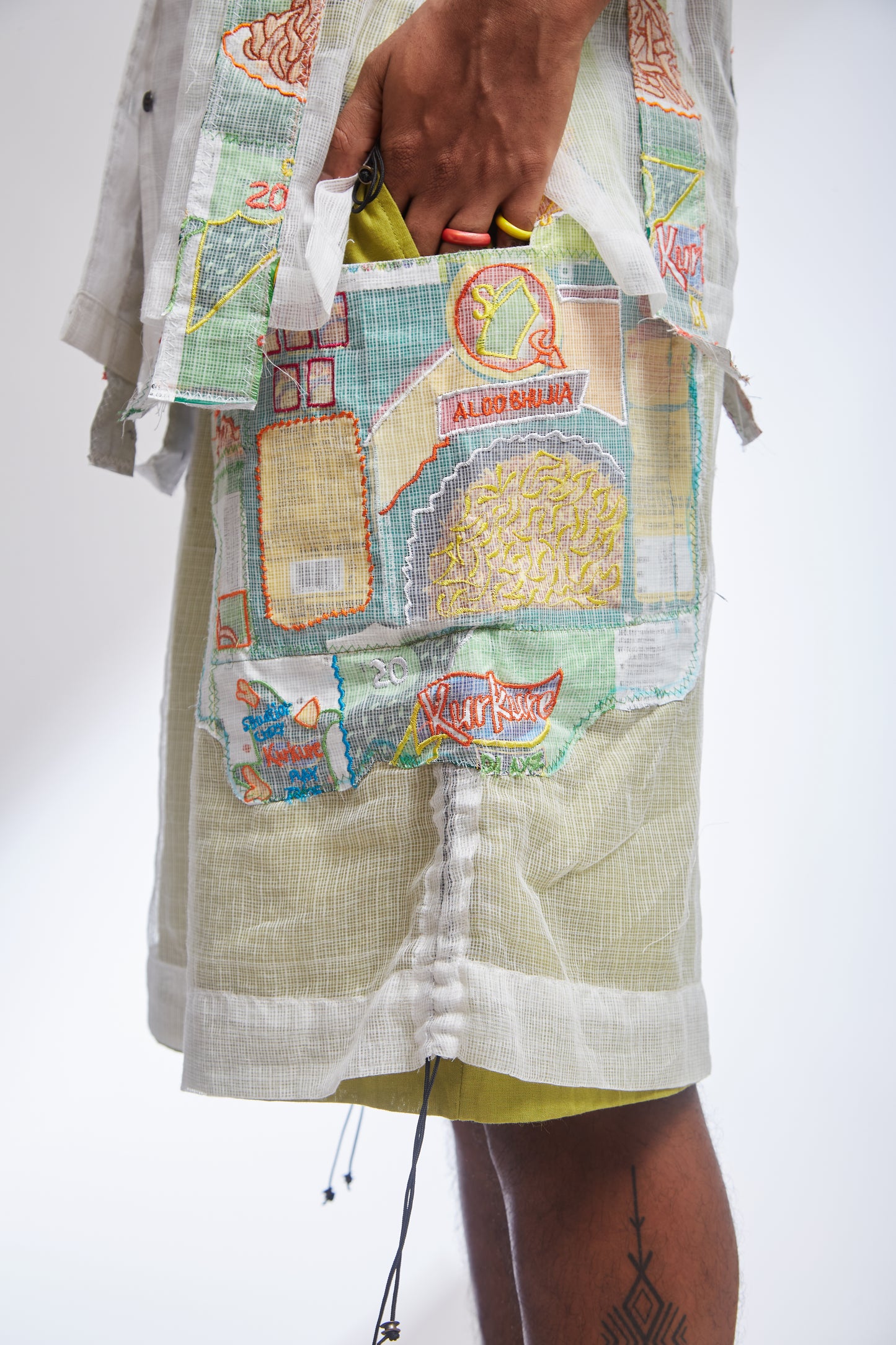 Applique Sheer Shorts