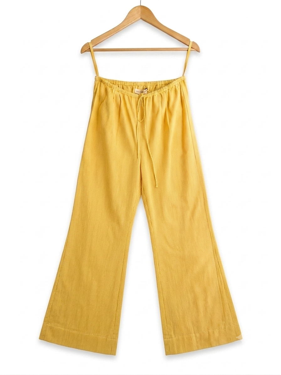 Beach Trousers - Yellow Chanderi