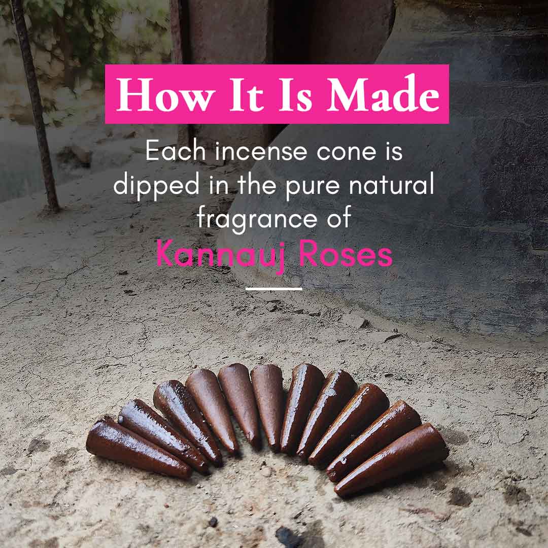 Gulabi Dhoop - Pure Indian Rose Incense Cones