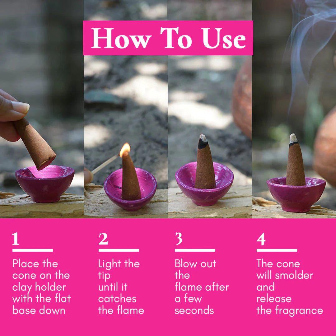 Gulabi Dhoop - Pure Indian Rose Incense Cones
