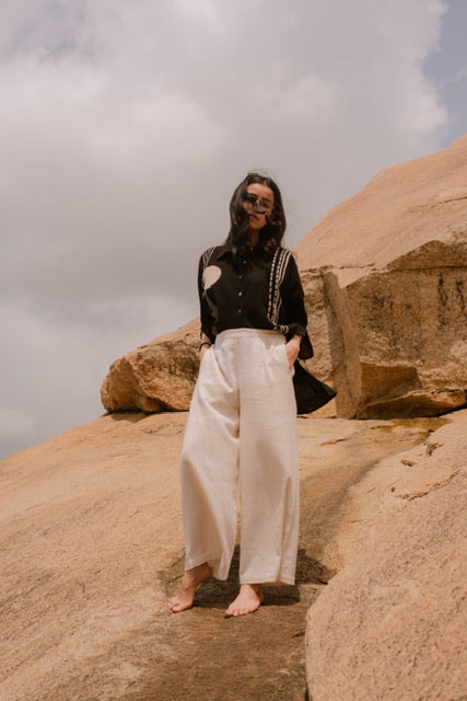 Raven Kimono Shirt in Handspun Cotton