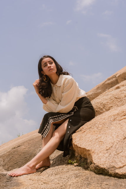 Moon Skirt in Handspun Cotton