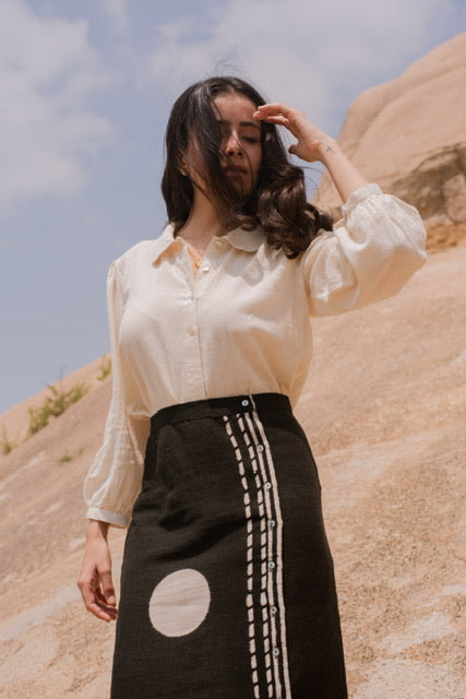 Moon Skirt in Handspun Cotton