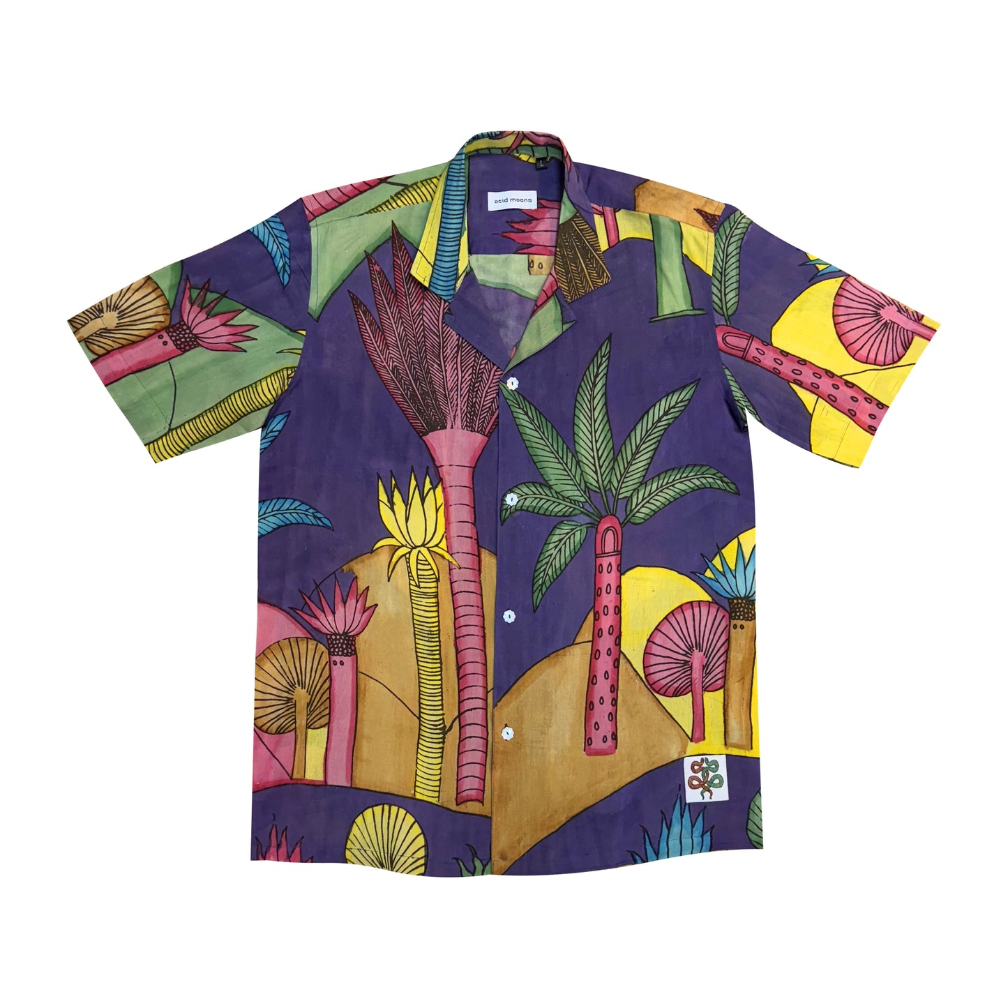 Kerala Sunset–Hand-Painted Kalamkari Shirt