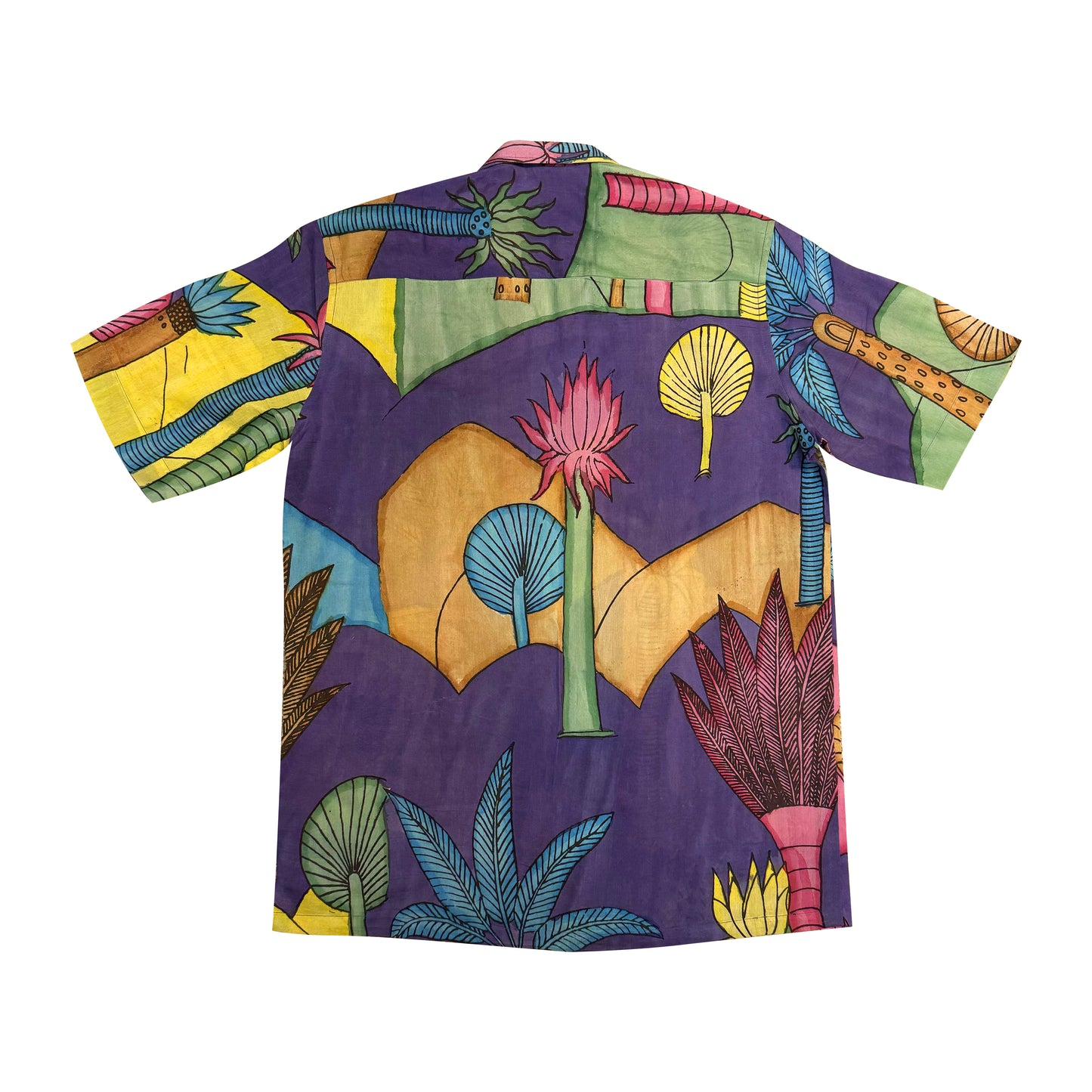 Kerala Sunset–Hand-Painted Kalamkari Shirt