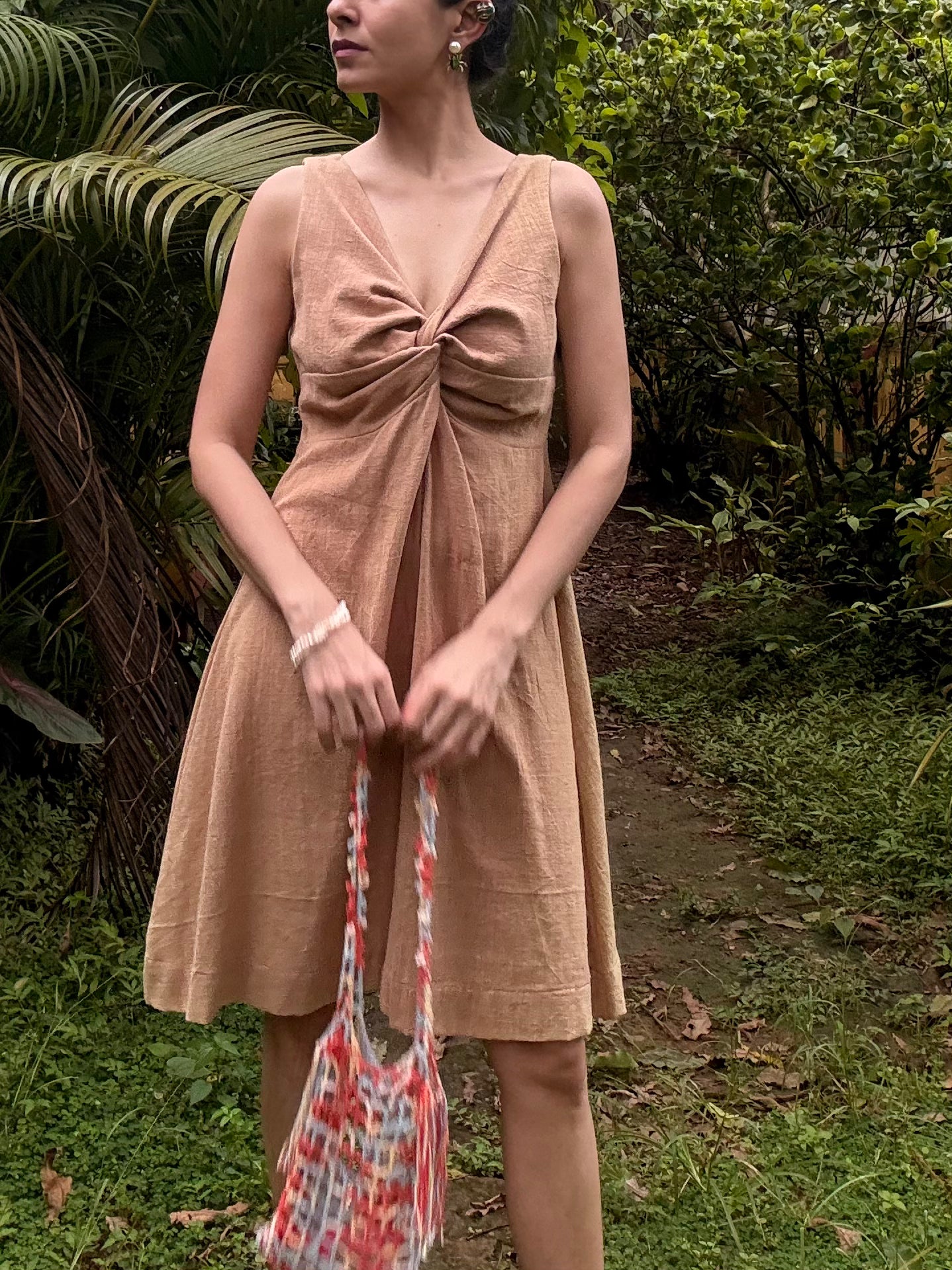 Front Knot Short Dress