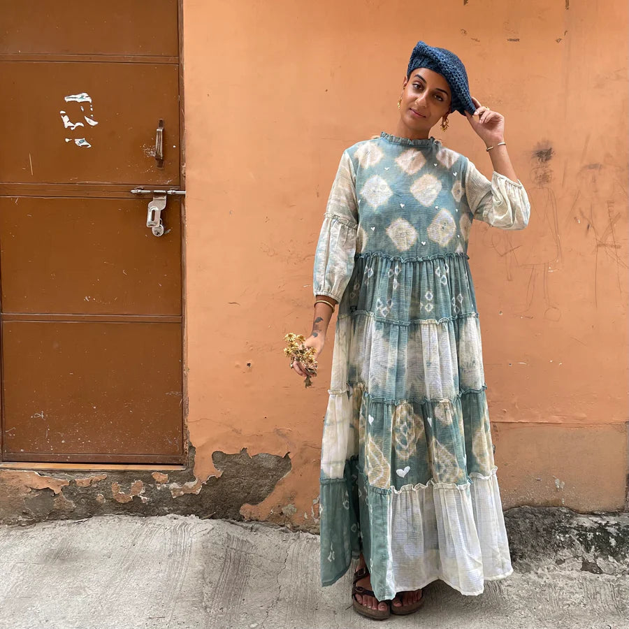 Kota - Blue Dress + Long Slip