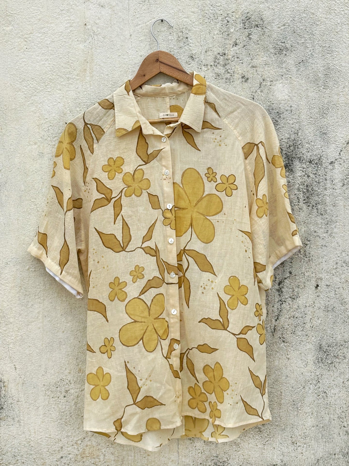 Hand Painted Floral Shirt