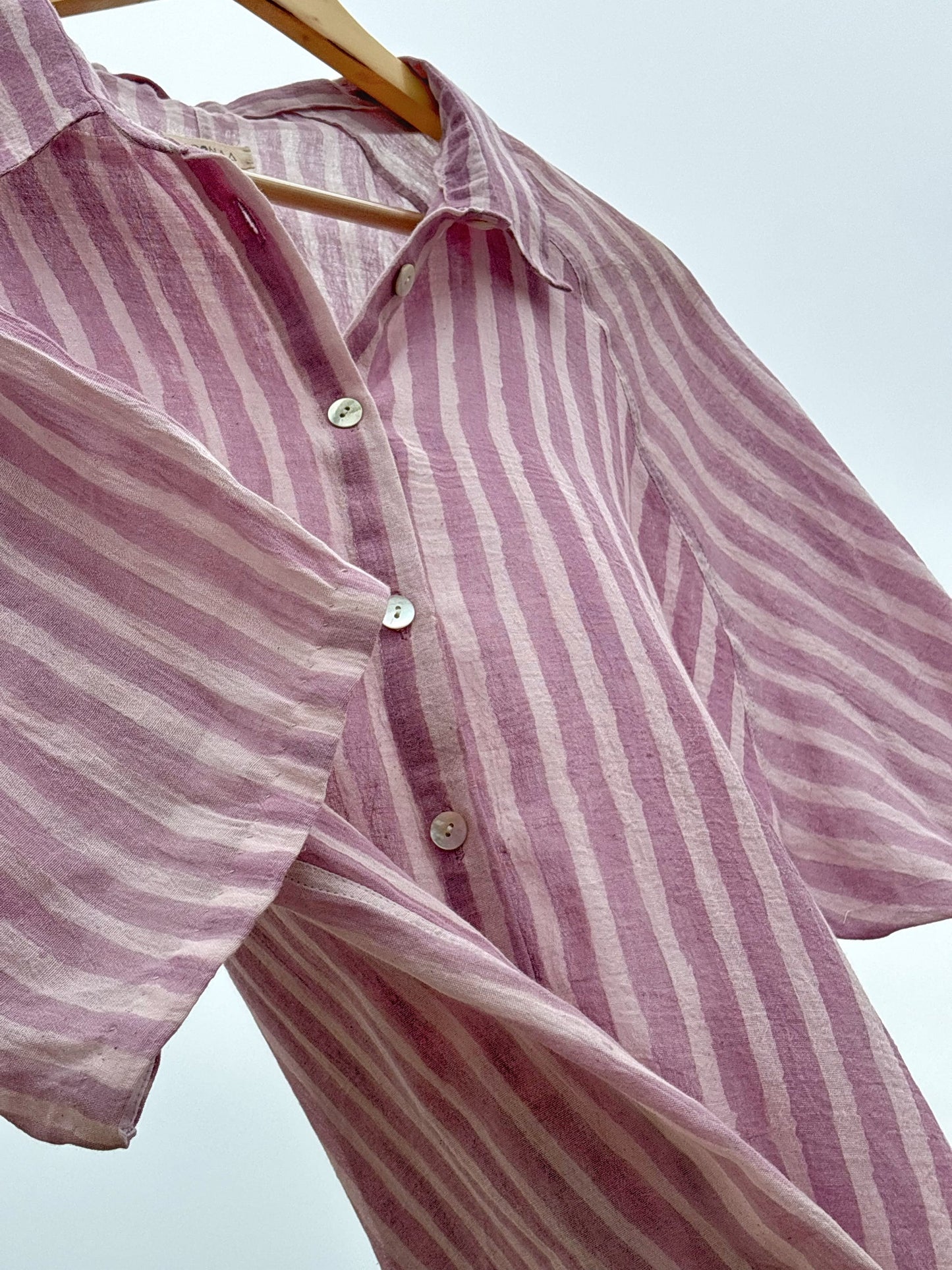 Hand Painted Lilac Shirt