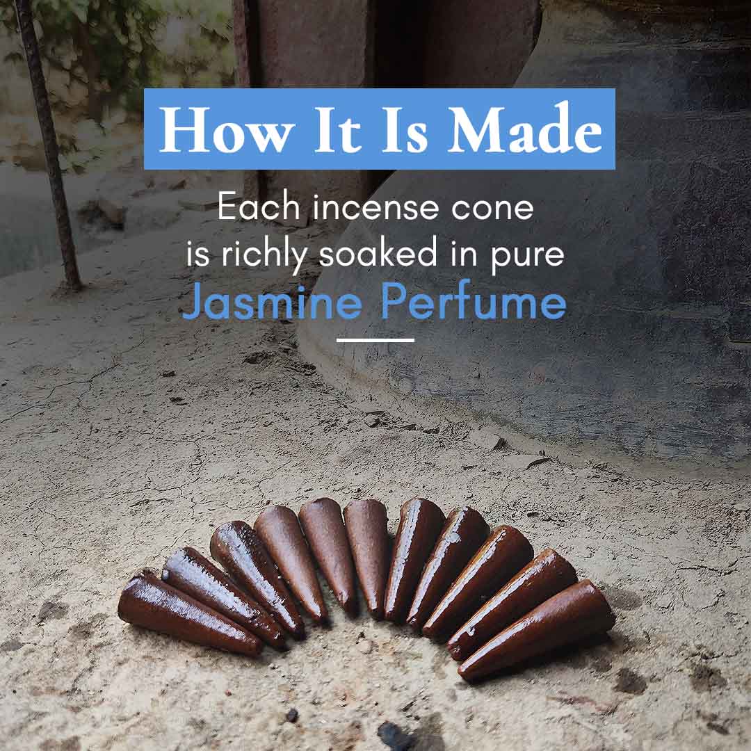 Motiya Dhoop - Pure Jasmine Incense Cones
