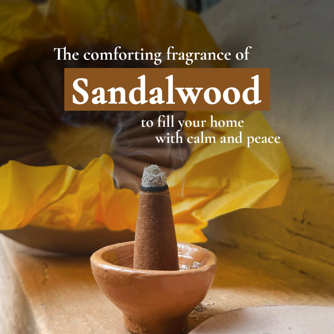 Sandali Dhoop - Pure Sandalwood Incense Cones