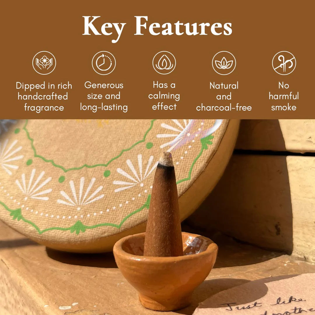 Sandali Dhoop - Pure Sandalwood Incense Cones