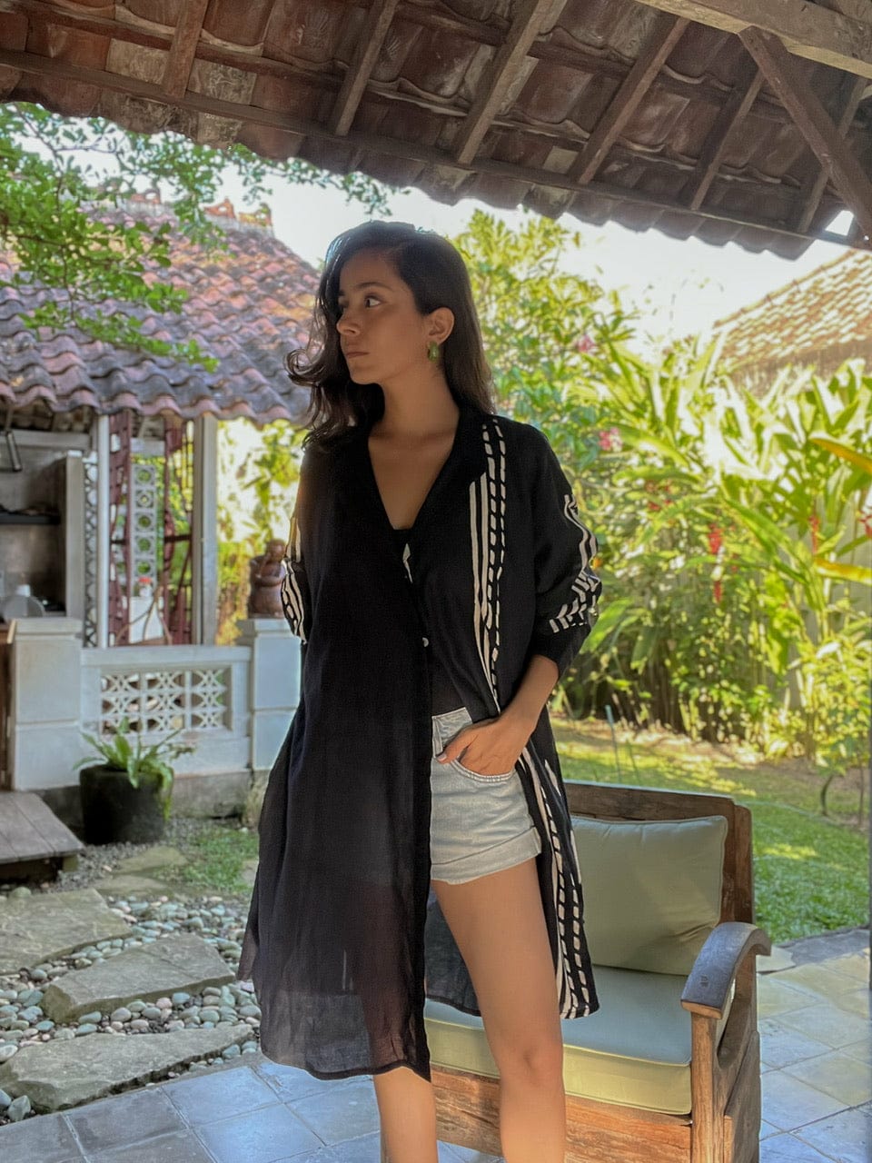 Oversized Shirt Dress in Mul Cotton