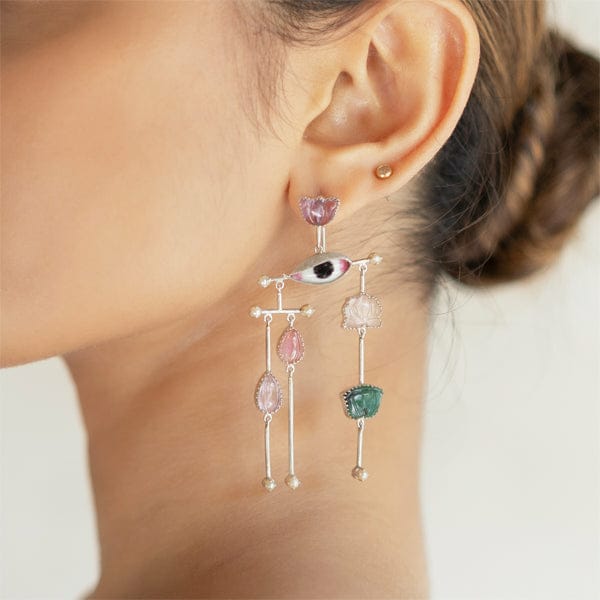 Pichwai Lotus Earrings