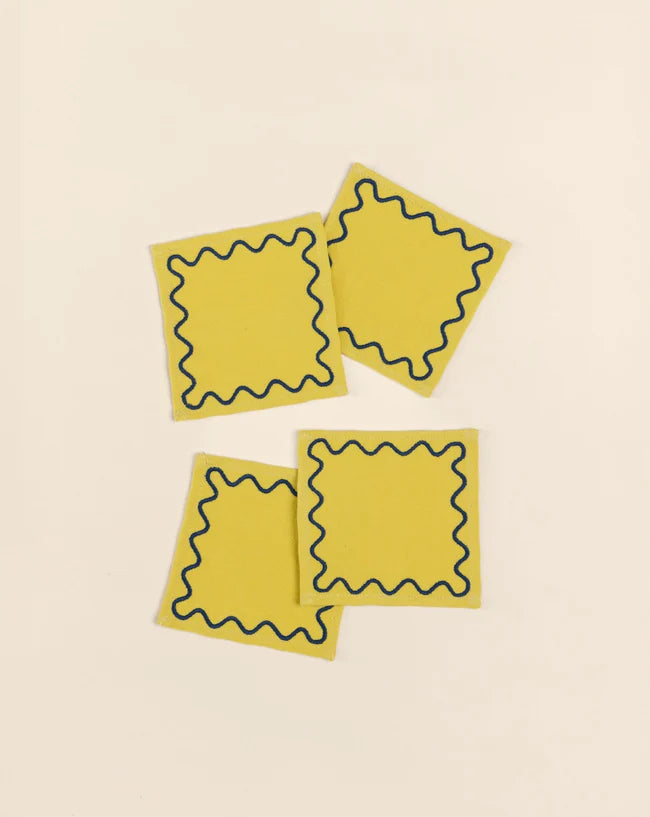 Embroidered Cocktail Napkins set of 4