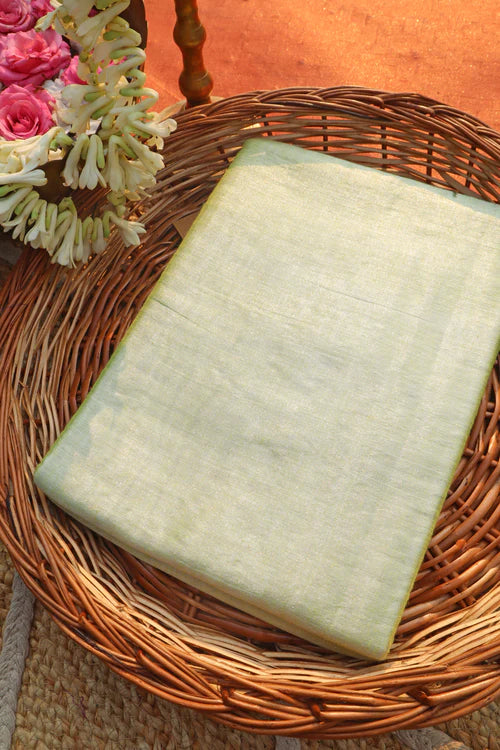 Pista Badam - Pastel Pista Handloom Tissue Saree