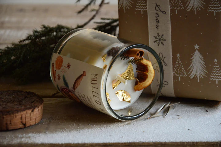 Mulled Wine | Spice & Dried Orange embellishments with a Bark Lid | Winter Edition