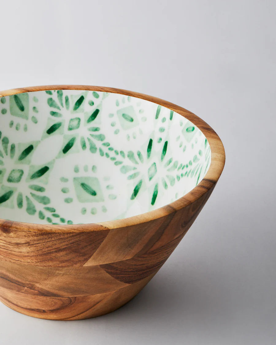 Wooden Salad Bowl w/ Servers - Sigago