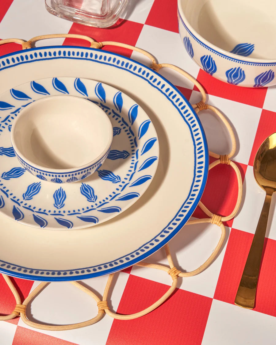 Turron Dessert Plate - Blue