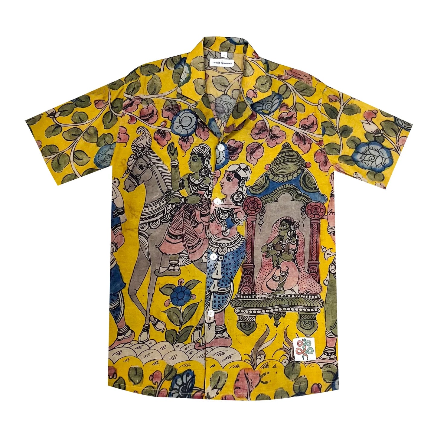 Temple Bells Hand-Painted Kalamkari Shirt