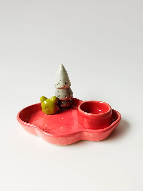 Ceramic Cloud Candle Stand / Trinket Dish