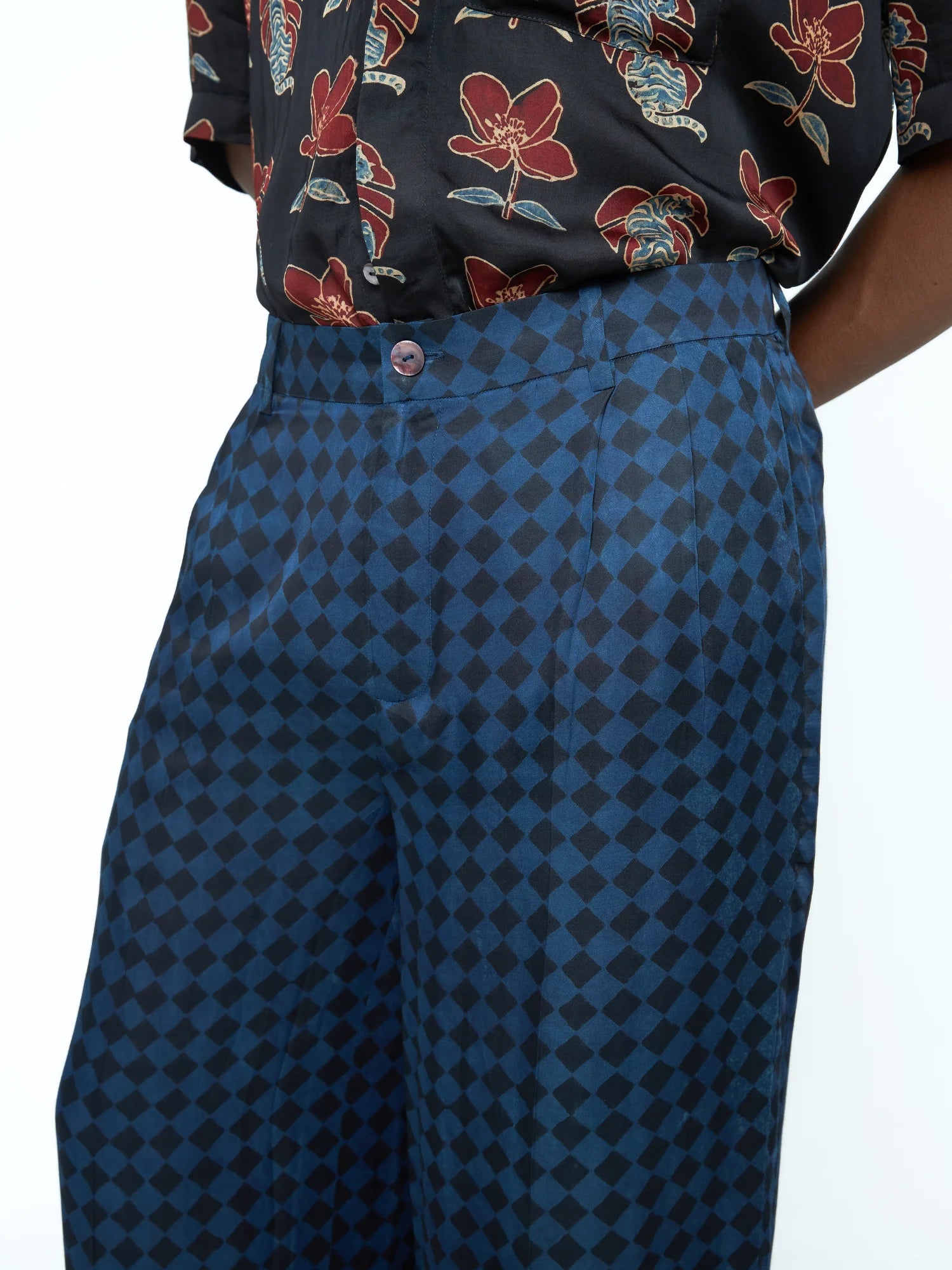 Indigo Checkered Pants