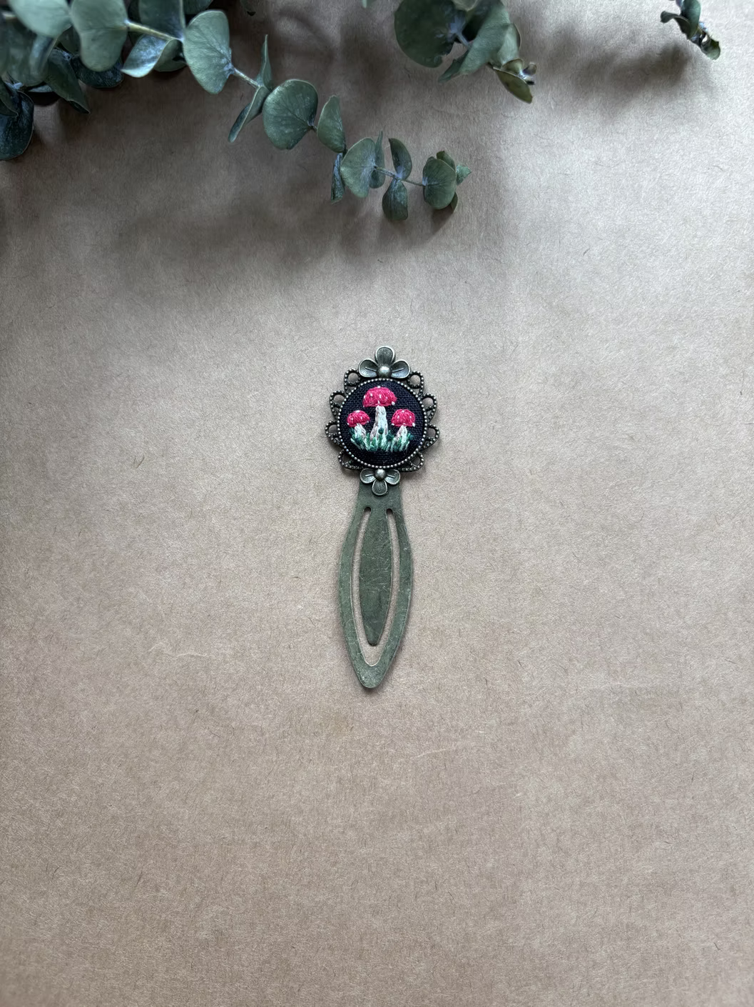 Hand Embroidered Clip Bookmark