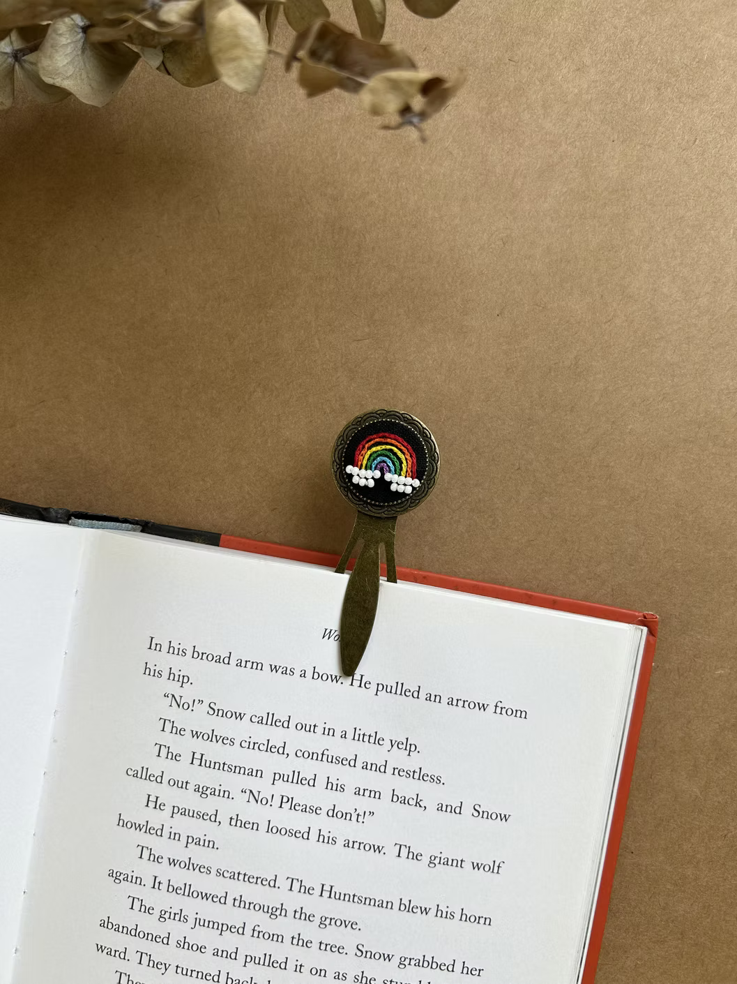 Hand Embroidered Clip Bookmark