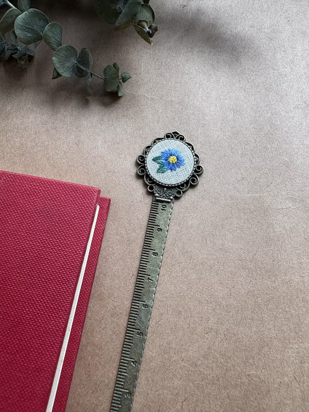 Hand Embroidered Bookmark