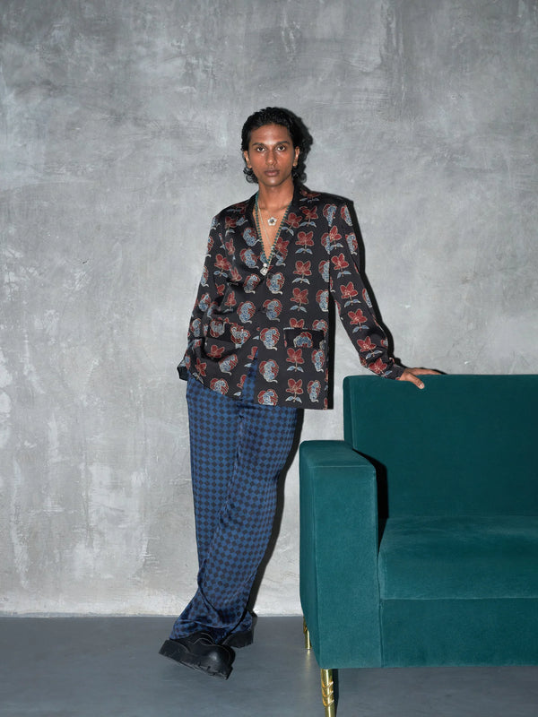 Indigo Checkered Pants