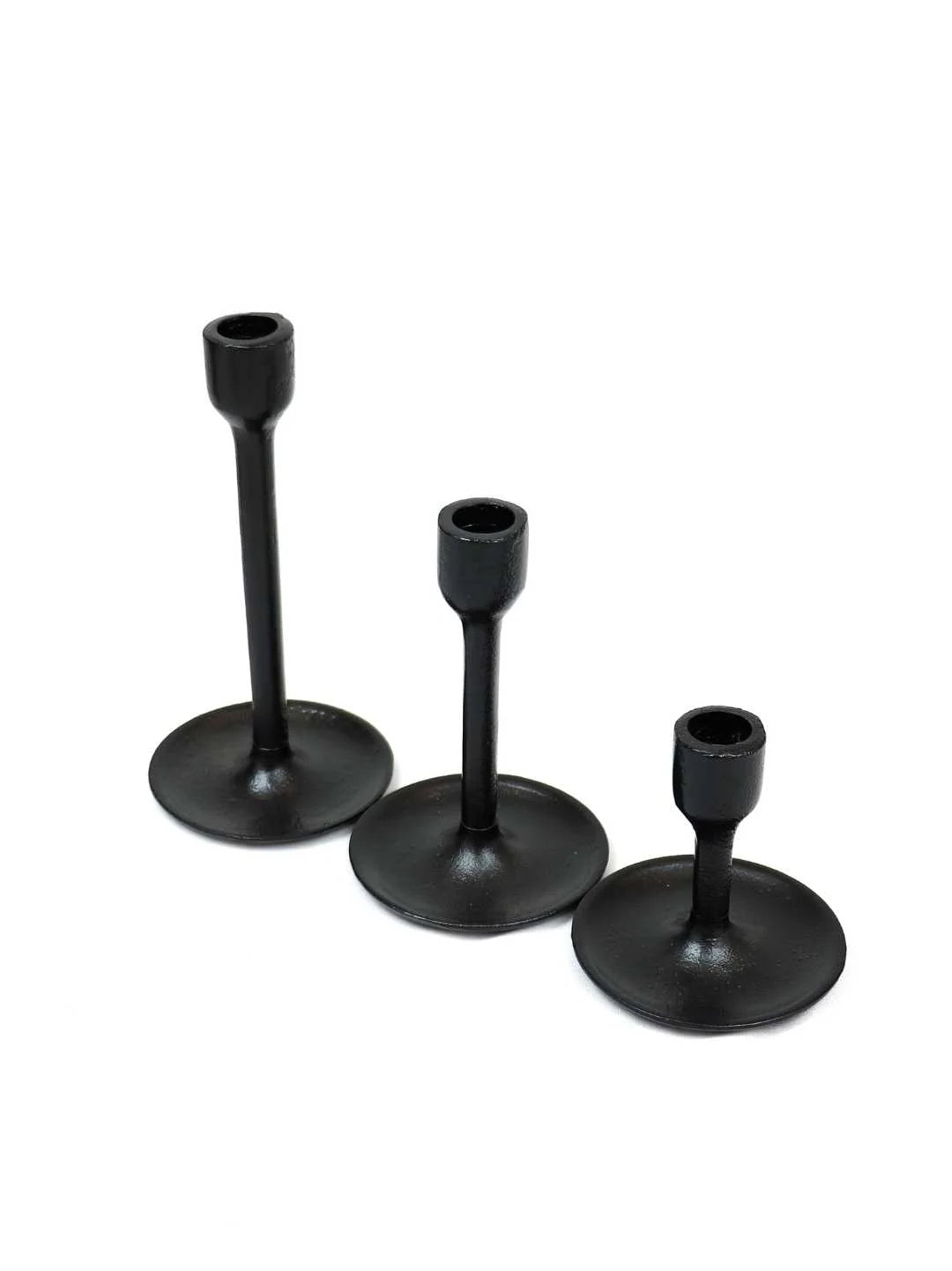 Skonhet Black Candle Stands - set of 3