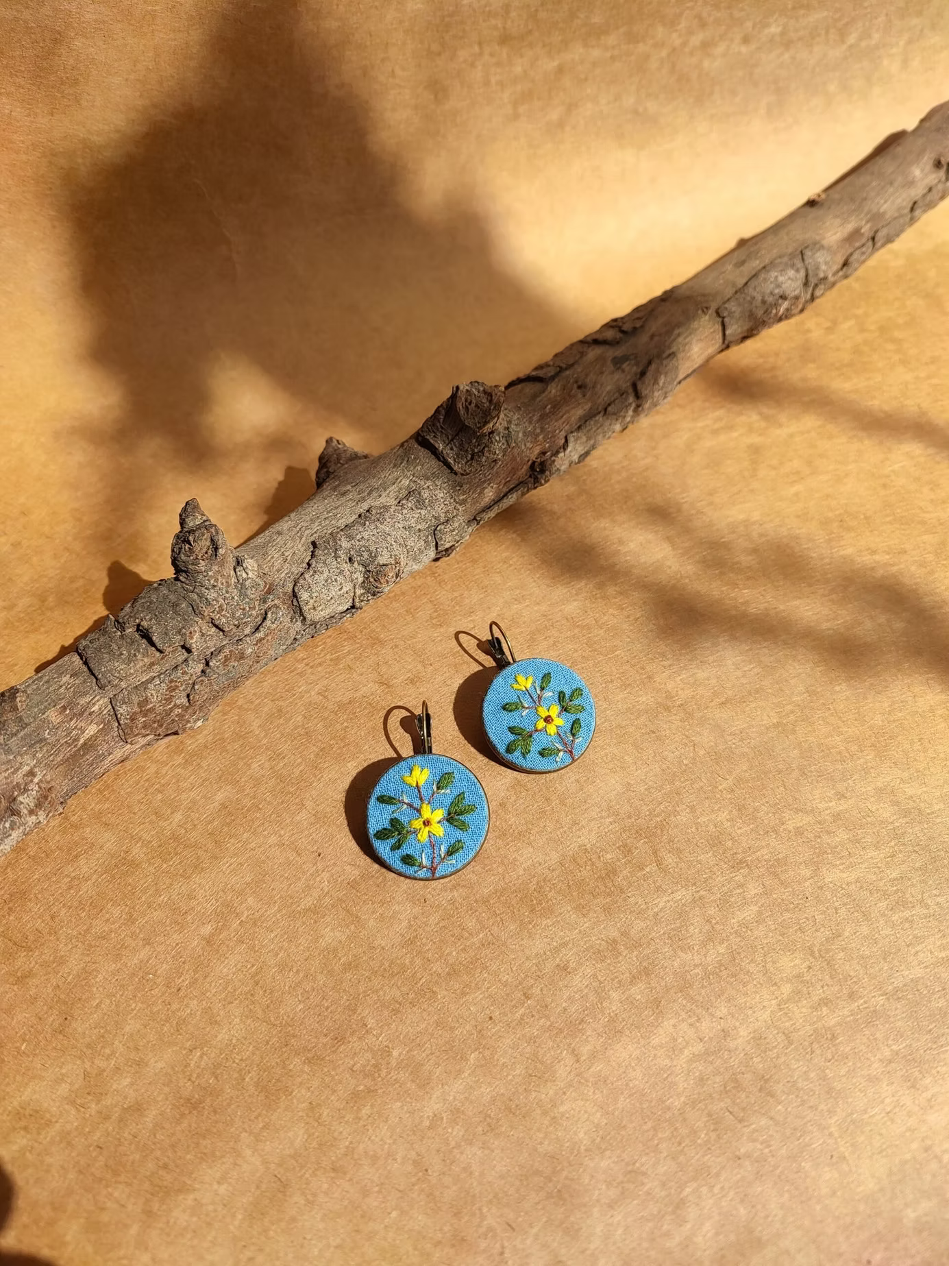 Hand Embroidered Earrings