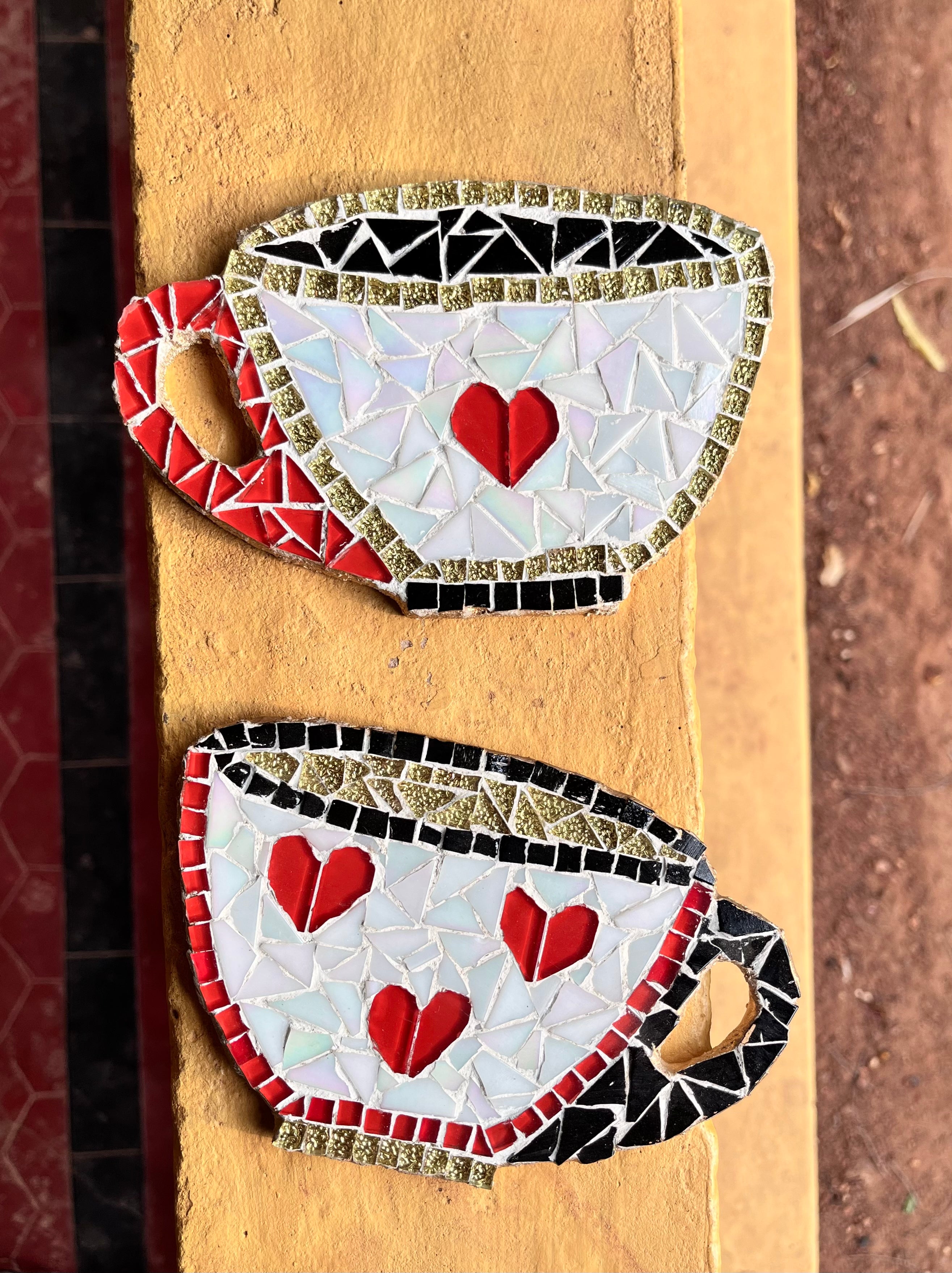 Tea Cup Mosaic Coasters