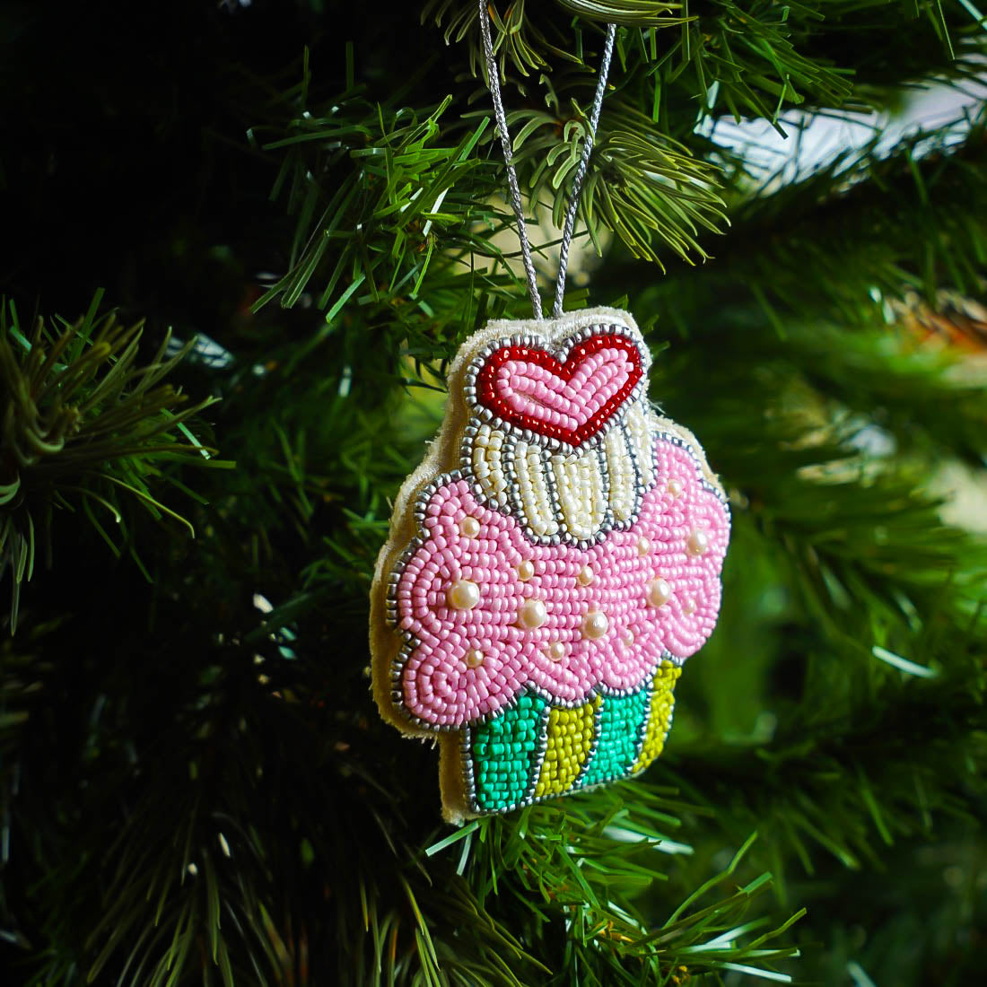 Christmas Cupcake Fabric Ornament