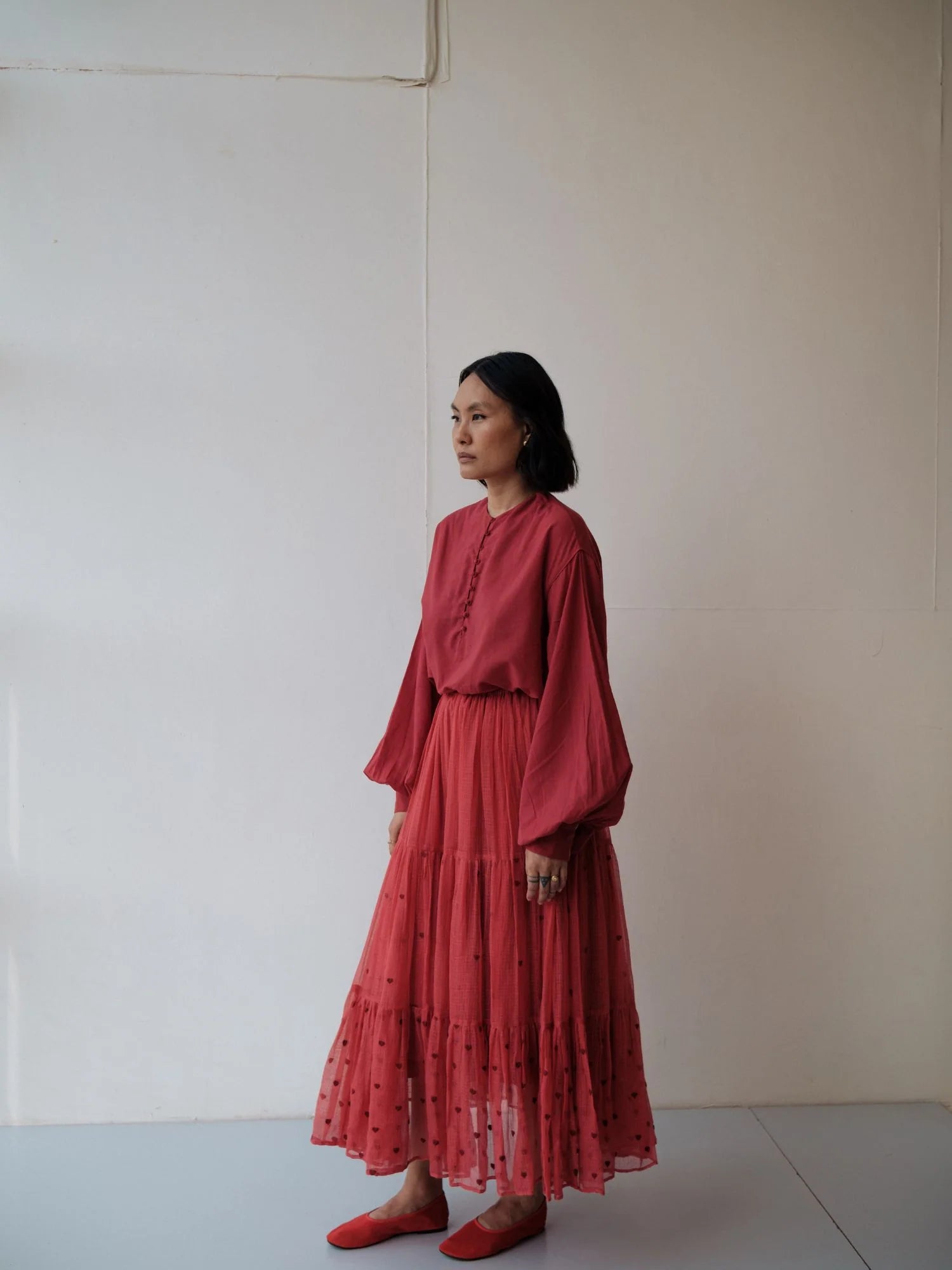 Maya Skirt Red Hearts