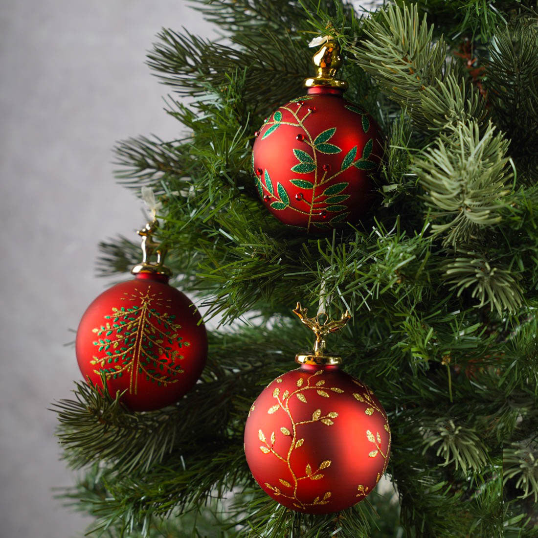 Red & Green Christmas Ornaments