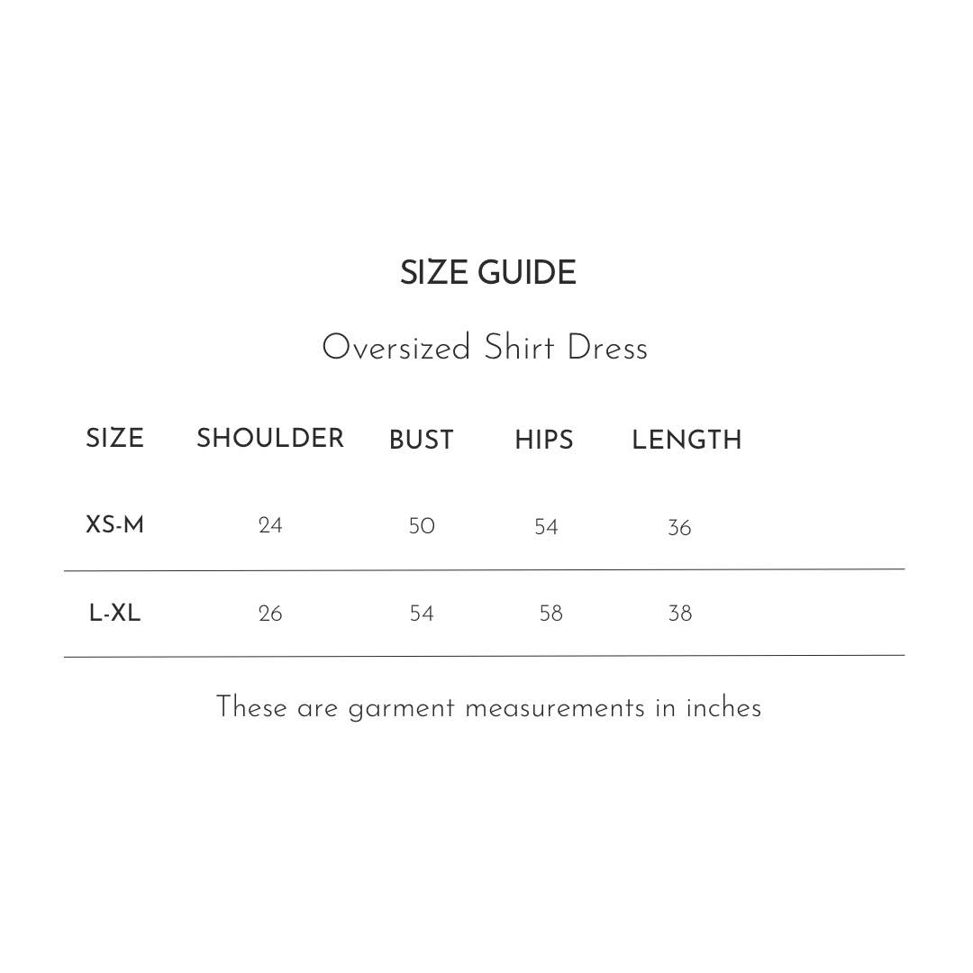 Oversized Shirt Dress in Mul Cotton