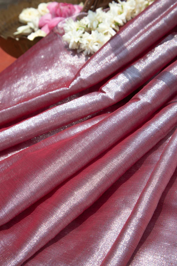 Pastel Coffee Handloom Tissue Saree