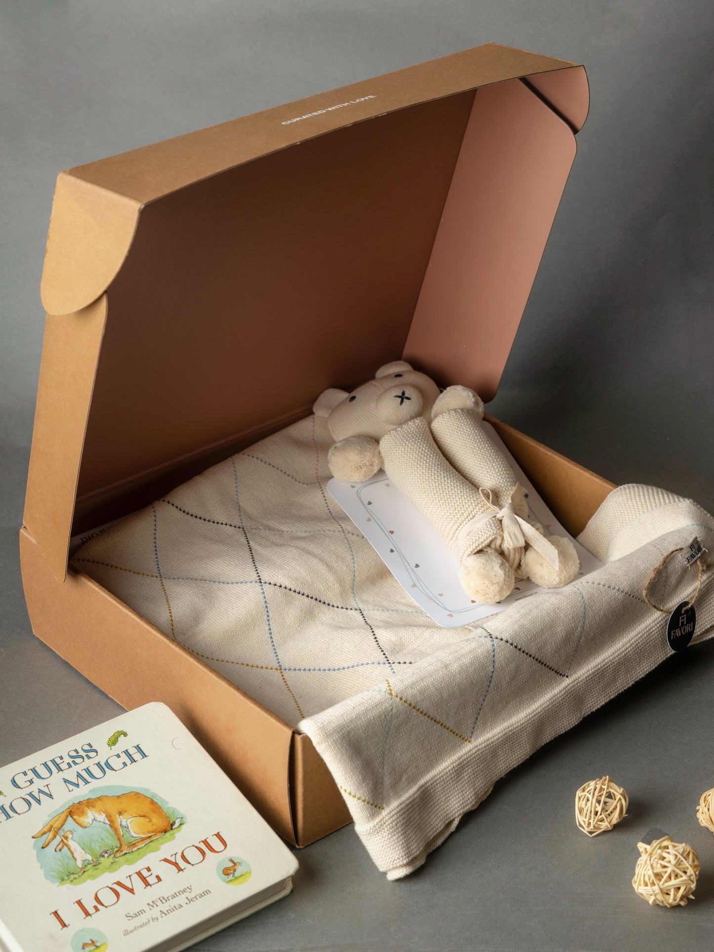 Baby Blanket with Cuddle Cloth, 100% Cotton Knitted