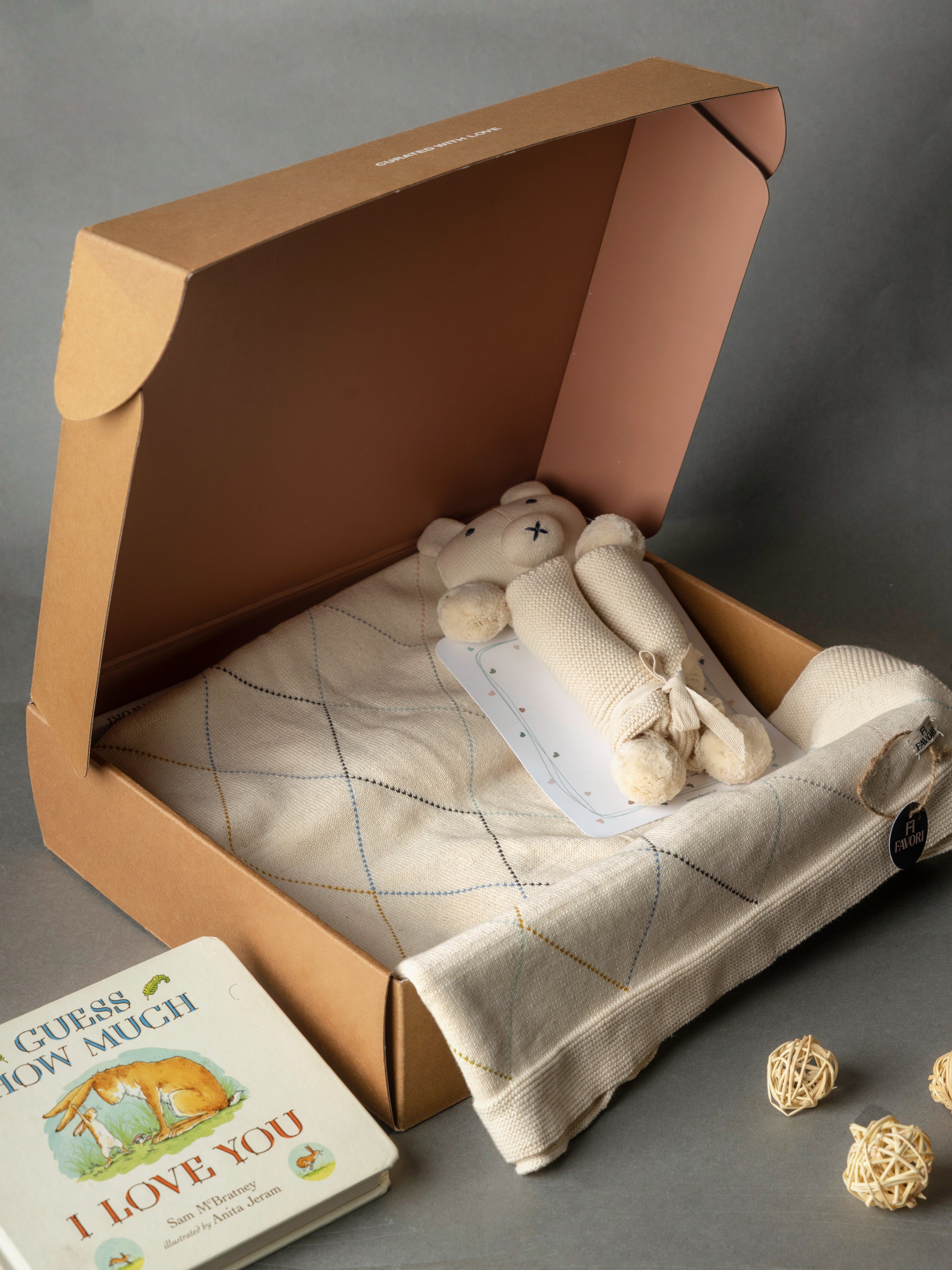 Baby Blanket with Cuddle Cloth, 100% Cotton Knitted