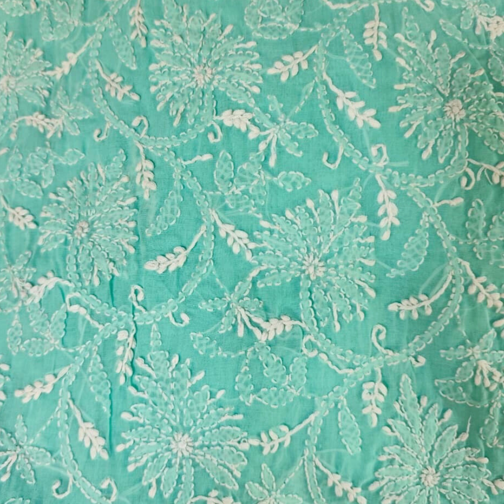 Green Chikankari Cotton