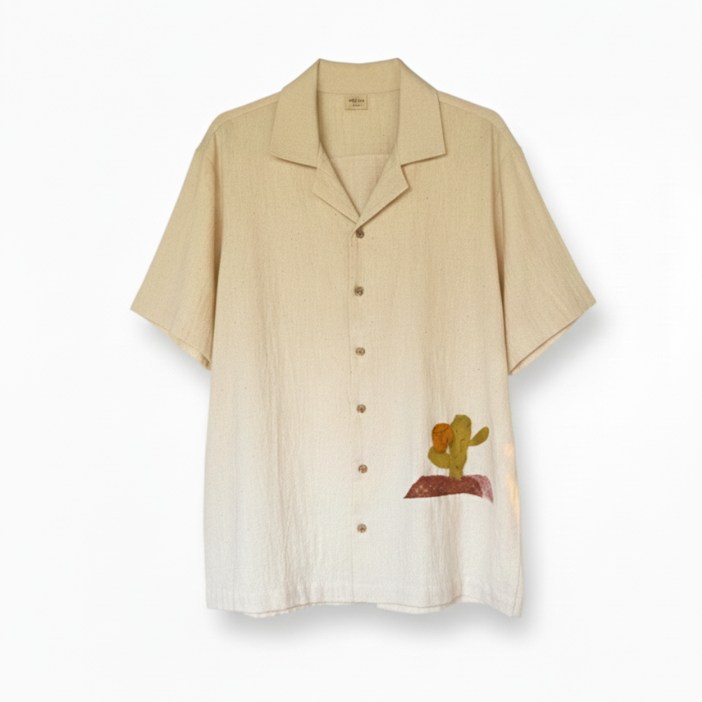 Unisex Cuban Collar Shirt