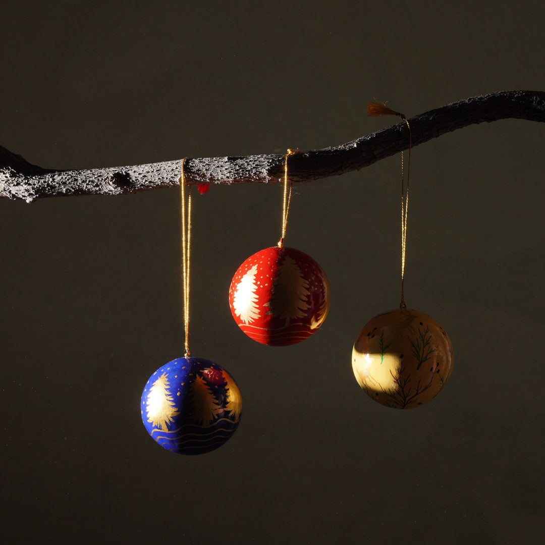 Paper Mache Christmas Ornament