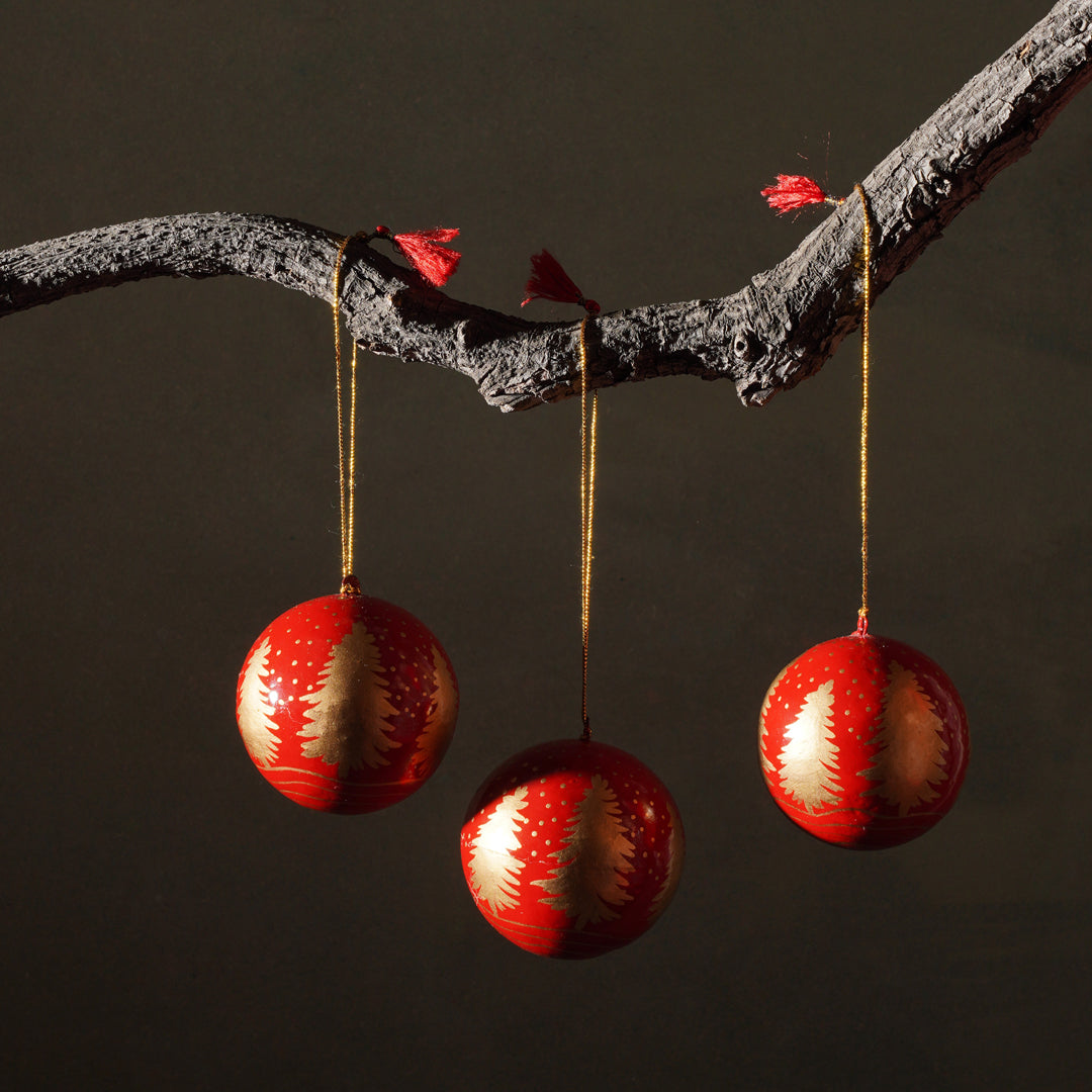 Paper Mache Christmas Ornament