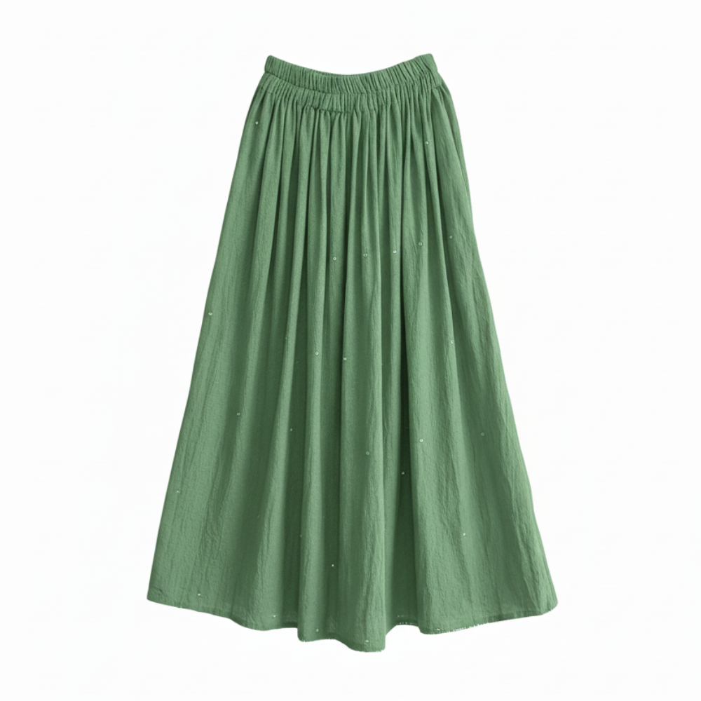 Gathered Long Skirt
