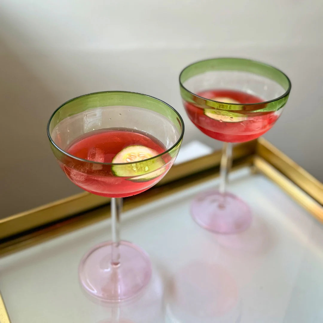 Moss & Rose Wine glasses - Set of 2